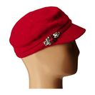 Accesorii Femei San Diego Hat Company SDH5016 Wool Cabby with Faux Jewel Trim Red