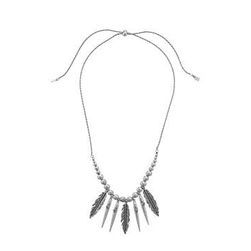 Bijuterii Femei Lucky Brand Feather Fringe Necklace Medium Grey