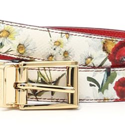 Dolce & Gabbana Dauphine Belt With Logo PAPAVERI/MARGH/BIANCO