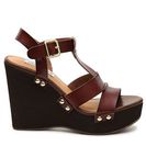 Incaltaminte Femei Steve Madden Wynn Wedge Sandal Cognac