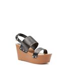 Incaltaminte Femei Forever21 Faux Leather Wedge Sandals Black