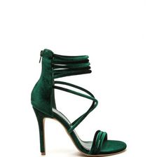Incaltaminte Femei CheapChic Velvet Touch Strappy Stiletto Heels Jade