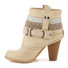 Incaltaminte Femei DOLCE by Mojo Moxy Brigade Western Bootie Beige