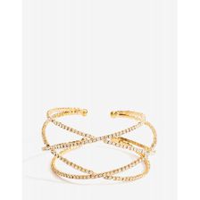 Bijuterii Femei CheapChic Double X Rhinestone Cuff Met Gold