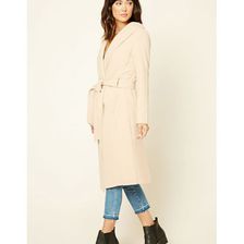 Bijuterii Femei Forever21 Hooded Longline Coat Taupe