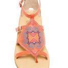 Incaltaminte Femei Latigo Om Embroidered Thong Sandal Papaya
