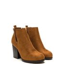 Incaltaminte Femei CheapChic Continental Divide Cut-out Block Booties Cognac