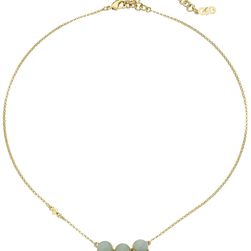 Cole Haan Triple Stone Pendant Necklace Gold/Amazonite/Green