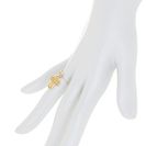 Bijuterii Femei Alex and Ani 14K Gold Sacred Cross Mini Expandable Ring RUSSIAN GOLD