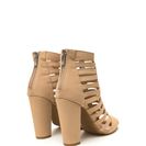 Incaltaminte Femei CheapChic Tell Me More Faux Nubuck Caged Heels Nude