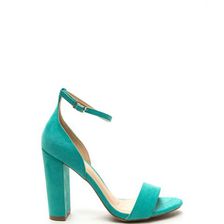 Incaltaminte Femei CheapChic Throwback Vibes Faux Suede Chunky Heels Jade