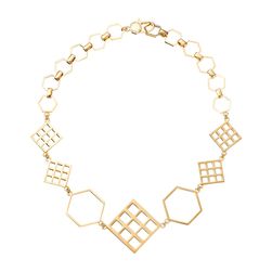 Marc by Marc Jacobs Lost & Found Hexagon Statement Necklace Oro