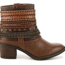 Incaltaminte Femei Crown Vintage Chloe Western Bootie Brown
