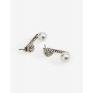 Bijuterii Femei CheapChic Circle Rhinestonepearl Earjacket Met Slvr
