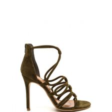 Incaltaminte Femei CheapChic Loop There It Is Caged Stiletto Heels Olive