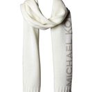 Accesorii Femei Michael Kors Heat Seal Studded Logo Scarf CreamPolished Gold