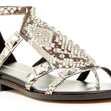 Donald J Pliner Leza Snake Print Sandal ASH