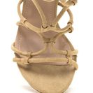 Incaltaminte Femei CheapChic Little Loopholes Caged Faux Suede Heels Nude
