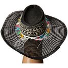 Accesorii Femei San Diego Hat Company PBL3070 Open Weave Brim Sun Hat with Contrast Weave Details Black