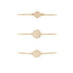 Bijuterii Femei Forever21 Filigree Charm Bracelet Set Gold