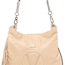 Valentino By Mario Valentino Penny Leather Tote IVORY