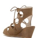 Incaltaminte Femei Catherine Catherine Malandrino Zoelle Lace Wedge Sandal LT TAUPE