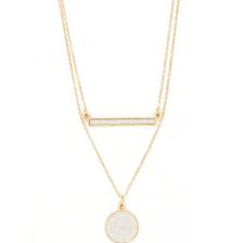 Bijuterii Femei Forever21 Glitter Pendant Necklace Set Goldsilver