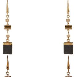 Steve Madden Assorted Earrings - Set of 3 GOLD AND BLACK