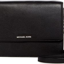 Michael Kors Large Daniela Leather Crossbody Bag BLACK