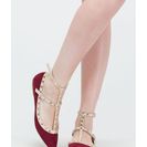 Incaltaminte Femei CheapChic Rocker Chic Faux Suede Flats Burgundy