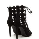 Incaltaminte Femei CheapChic Chic Exposure Caged Cut-out Heels Black