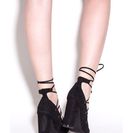 Incaltaminte Femei CheapChic My Feet Are Tied Lace-up Chunky Pumps Black