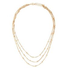 Bijuterii Femei Forever21 Beaded Layered Necklace Gold