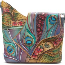Anuschka Handbags Abstract Flap Bag Dancing Peacock