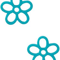 Marc by Marc Jacobs Rubberized Daisy Stud Earrings WINTERGREEN