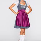 Costum Dirndl cu șorț, până la genunchi 