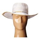 Accesorii Femei San Diego Hat Company MXM1018 Panama Fedora Hat with Gold Bead Trim White