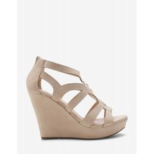 Incaltaminte Femei CheapChic Cutout Multi Strap Wedge Nude