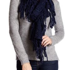 Accesorii Femei Collection Xiix Roving Slimmy Fringe Scarf NAVY CHILL