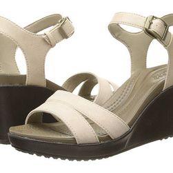 Incaltaminte Femei Crocs Leigh II Ankle Strap Wedge TumbleweedEspresso