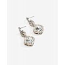 Bijuterii Femei CheapChic Laura Double Link Dia Drop Rhinestone Earring Met Slvr