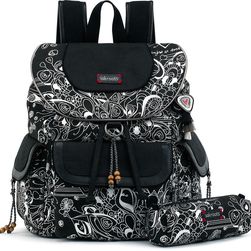 Sakroots Artist Circle Flap Backpack Metallic Songbird