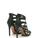 Incaltaminte Femei CheapChic Confidence Boost Faux Nubuck Caged Heels Olive