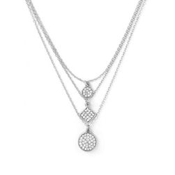 Bijuterii Femei Forever21 Rhinestone Layered Necklace Silver