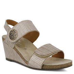 Incaltaminte Femei Spring Step Naila Wedge Sandal Champagne