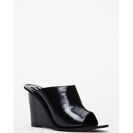 Incaltaminte Femei Forever21 Faux Leather Wedges Black