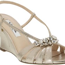 Nina Viani Taupe Reflective Suede