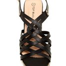 Incaltaminte Femei Top Guy Lucky Strappy Woven Wedge Sandal BLACK