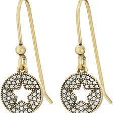 Marc Jacobs Pave Star Earrings Crystal/Antique Gold