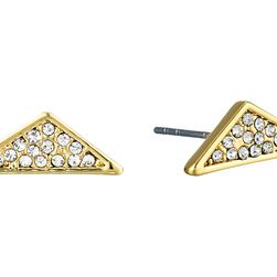 Rebecca Minkoff Crystal Pave Triangle Earrings Gold/Crystal